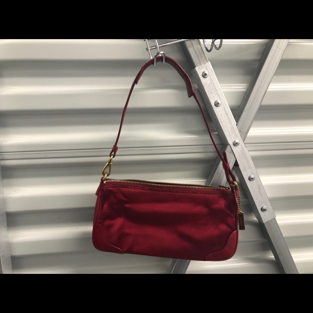 Vintage Genuine Leather/Satin Coach Bag